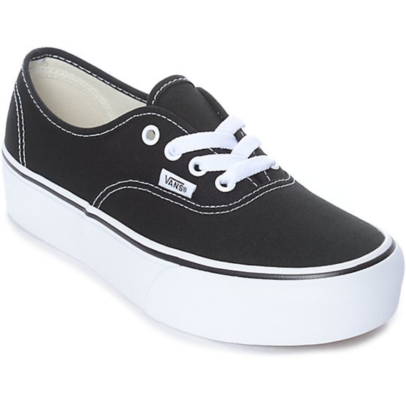 Vans Shoes - New Vans Authentic Platform Black & White Skate